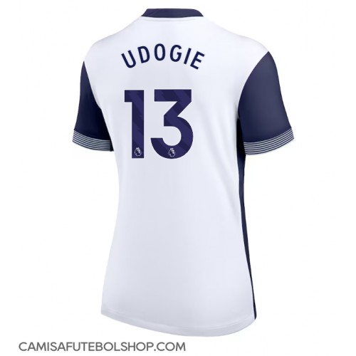 Camisa de time de futebol Tottenham Hotspur Destiny Udogie #13 Replicas 1º Equipamento Feminina 2024-25 Manga Curta